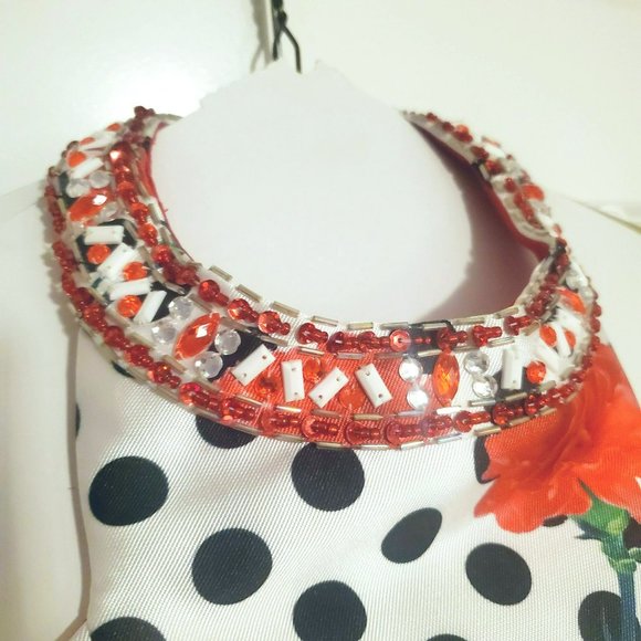 Temptation Red, Black, White and Green 2pc Dress Size 12 Pageant/Prom/Dance/Spec - Picture 4 of 7